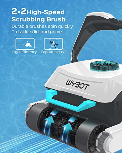 WYBOT Robotic Pool Cleaner, Ultra Strong Suction, Wall Climb Pool Vacuum with Remote Control